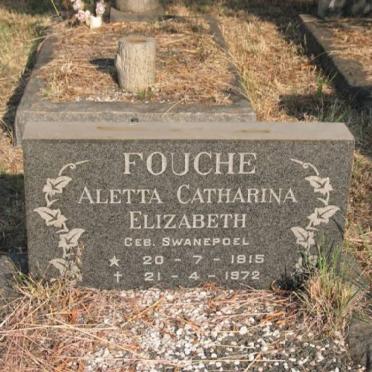 FOUCHE Aletta Catharina Elizabeth nee SWANEPOEL 1915-1972
