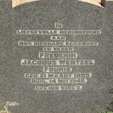 FOURIE Frederik Jacobus Wentzel 1895-1948