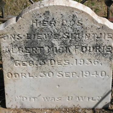 FOURIE Albert Mick 1936-1940