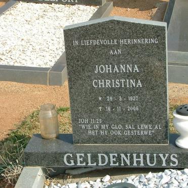 GELDENHUYS Johanna Christina 1927-2006