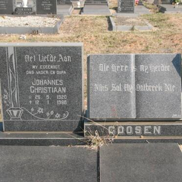 GOOSEN Johannes Christiaan 1920-1986