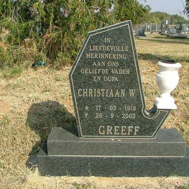 GREEFF Christiaan W. 1918-2002