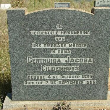 GILDENHUYS Gertruida Jacoba 1885-1966