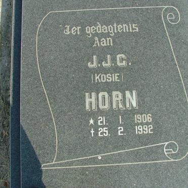 HORN J.J.C. 1906-1992