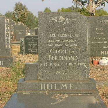 HULME Charles Ferdinand 1912-1989