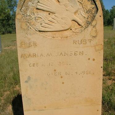 JANSEN Maria M. 1892-1921