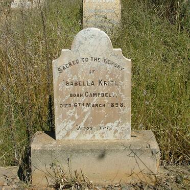 KRIEL Isabella nee CAMPBELL -1898