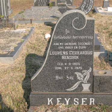 KEYSER Lourens Gerhardus Hendrik 1905-1975