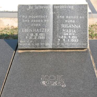 KOK Ebenhaezer 1911-1981 &amp; Susanna Maria UYS 1911-1993