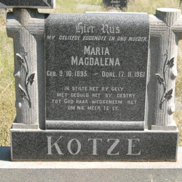 KOTZÉ Maria Magdalena 1895-1961