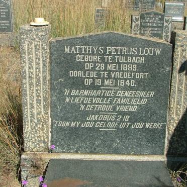 LOUW Matthys Petrus 1889-1940