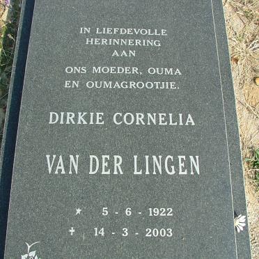 LINGEN Dirkie Cornelia, van der 1922-2003