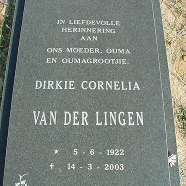 LINGEN Dirkie Cornelia, van der 1922-2003