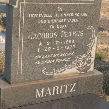 MARITZ Jacobus Petrus 1894-1973