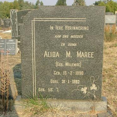 MAREE Alida M. nee WILLEMSE 1890-1982