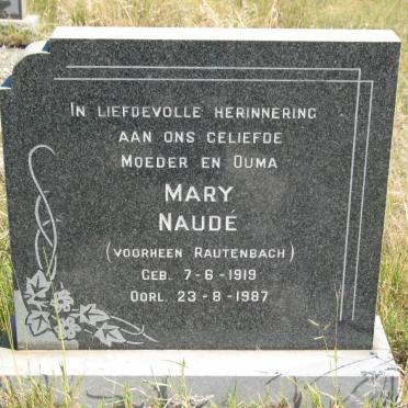 NAUDé Mary nee RAUTENBACH 1919-1987