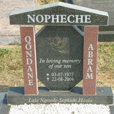 NOPHECHE Qondane Abram 1977-2004