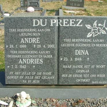 PREEZ Andries, du 1942- &amp; Dina 1948- :: DU PREEZ André 1969-2001