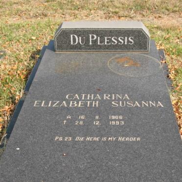 PLESSIS Catharina Elizabeth Susanna, du 1906-1993