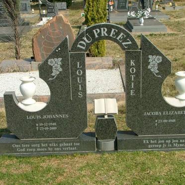 PREEZ Louis Johannes, du 1940-2000 &amp; Jacoba Elizabeth 1948-