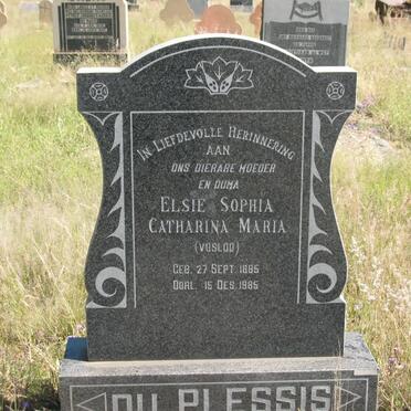 PLESSIS Elsie Sophia Catharina Maria, du nee VOSLOO 1885-1985