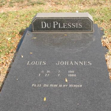 PLESSIS Louis Johannes, du 1911-1986