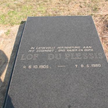 PLESSIS Lof, du 1905-1980