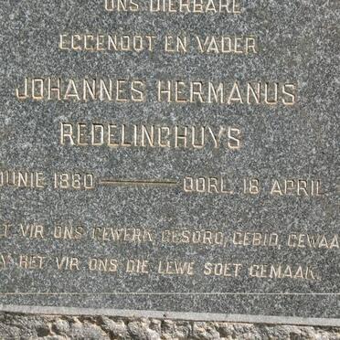 REDELINGHUYS Johannes Hermanus 1880-1954