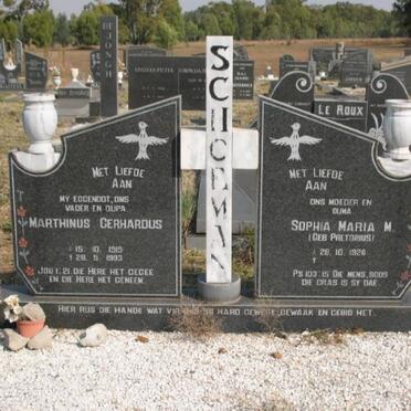 SCHOEMAN Marthinus Gerhardus 1919-1993 &amp; Sophia Maria M. PRETORIUS 1926-