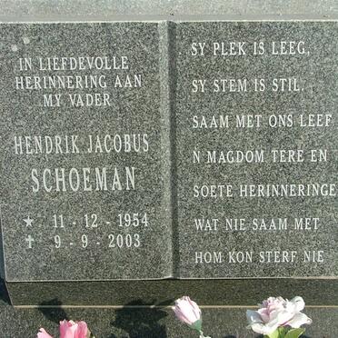 SCHOEMAN Hendrik Jacobus 1954-2003