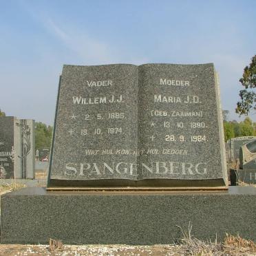 SPANGENBERG Willem J.J. 1885-1974 &amp; Maria J. D. ZAAIMAN 1890-1984