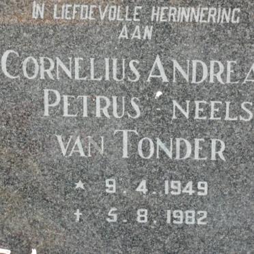TONDER Cornelius Andreas Petrus, van 1949-1982