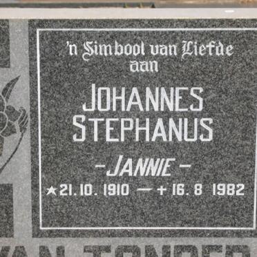 TONDER Johannes Stephanus, van 1910-1982