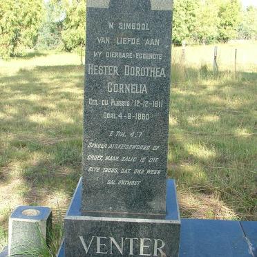 VENTER Hester Dorothea Cornelia nee DU PLESSIS 1911-1960