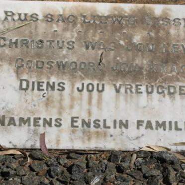 VILJOEN Guilliaume G. 1878-1954 &amp; Hester J.E. ENSLIN 1874-1959