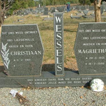WESSELS Christiaan 1919- &amp; Magrietha 1921-1999