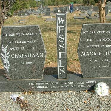 WESSELS Christiaan 1919- &amp; Magrietha 1921-1999