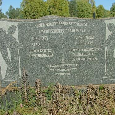 ? Hendrik Jakobus 1874-1959 &amp; Magrietha Issabella JANSEN VAN VUUREN 1879-1952