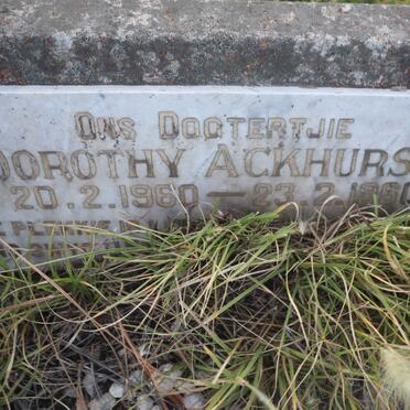 ACKHURST Dorothy 1960-1960