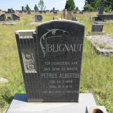 BLIGNAUT Petrus Albertus 1949-1972