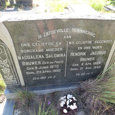 BRUWER Hendrik Jacobus 1869-1940 & Magdalena Salomina DU PREEZ 1870-1950