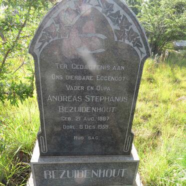 BEZUIDENHOUT Andreas Stephanus 1887-1959