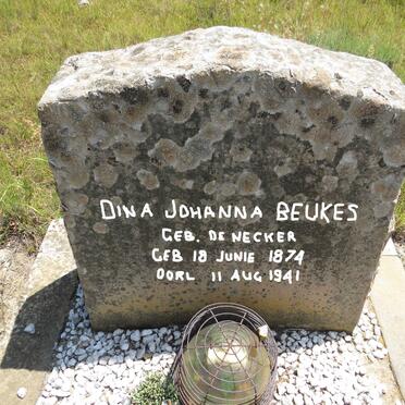 BEUKES Dina Johanna nee DE NECKER 1874-1941