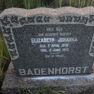 BADENHORST Elizabeth Johanna 1876-1952