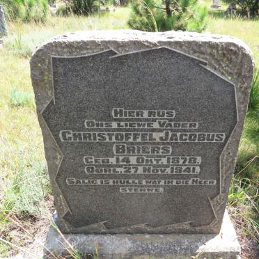 BRIERS Christoffel Jacobus 1878-1941