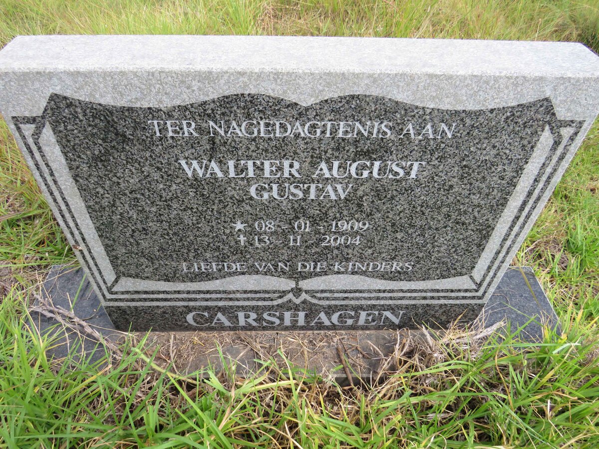 CARSHAGEN Walter August Gustav 1909-2004