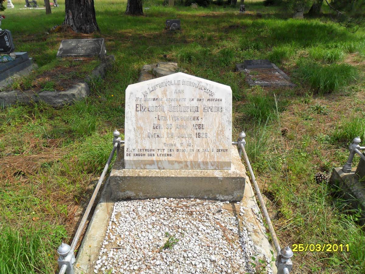 CRONJE Elizabeth Catharina nee VOLSCHENK 1868-1926