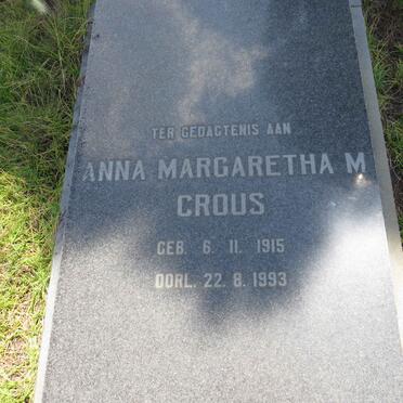 CROUS Anna Margaretha M. 1915-1993