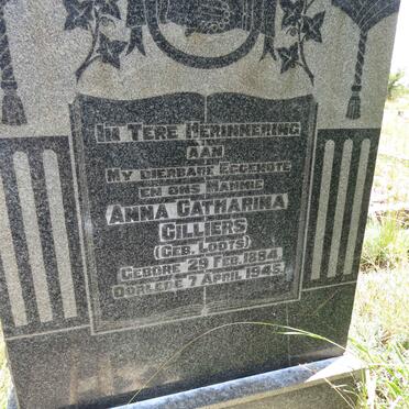 CILLIERS Anna Catharina nee LOOTS 1884-1945