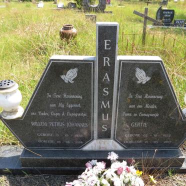 ERASMUS Willem Petrus Johannes 1932-2006 & Gertie 1932-2017